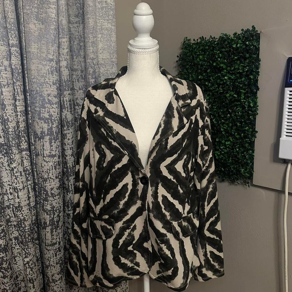 Zebra Print Cotton Jacket